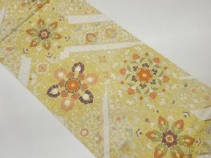 唐織華紋に花唐草・七宝模様織出し袋帯